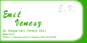 emil venesz business card